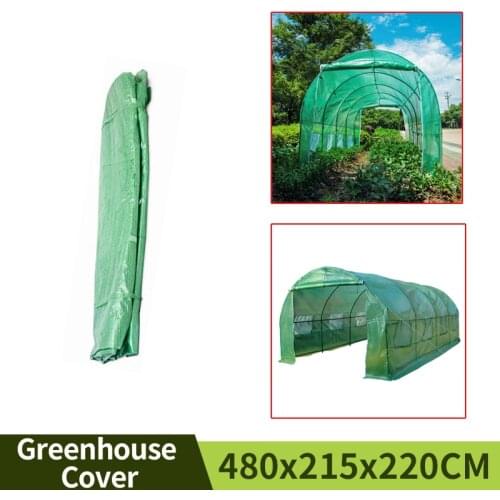 480x215x220CM Garden Greenhouse Cover PE Plant Green House Covers Waterproof Portable Outdoor Accessories Without Stents