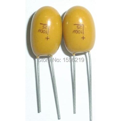 5pcs Tantalum capacitor 100uF 25V Brand New 25V100uF DIP Radial