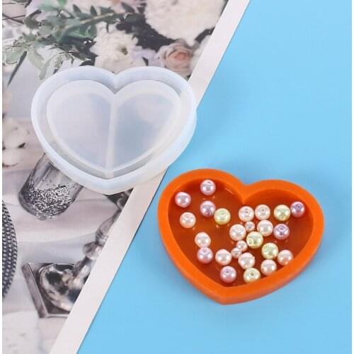 5 Styles Resin Shaker Molds Bee Round Heart Paw Butterfly Silicone Keychain Mold A0NF