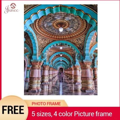 5D Diamond Painting Building Scenery Cross Stitch DIY Diamond Painting Full Diamond Rhinestones Home Decor Gift With Frame