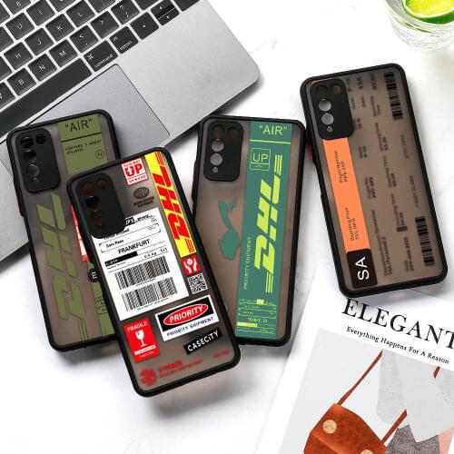 Hard Case For Huawei P Smart 2021 Cases Luxury Label Funda Huawei P40 Lite P30 Pro P50 Y6 Y9 Prime 2019 Z S Y8P Y7A Y6p Covers