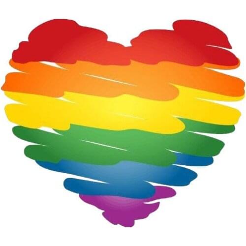 Personalities Heart Gay Decorative Reflective Car Sticker Decal Motorcycles Laptop Truck Auto Accessories ,12cm*10cm