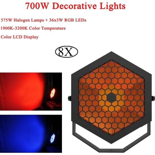 8Pcs/Lot Decorative Lights 700W Led Stage Lamp DJ KTV Disco Laser Light Party Lights Sound IR Remote Control Christmas Projector