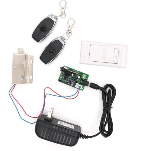 Remote drawer lock mini Electric Bolt Lock with two 315mhz Handle exit button