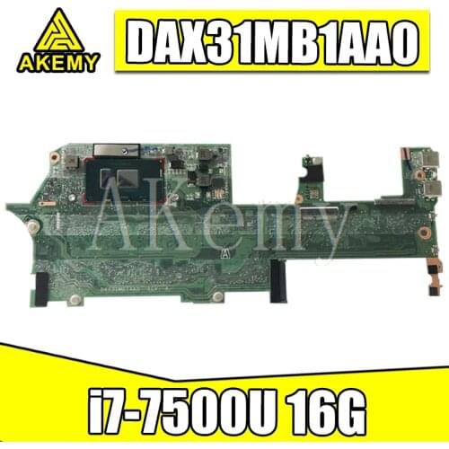 For HP Spectre x360 13-AC Laptop Motherboard With SR341 i7-7500u 16GB RAM DAX31MB1AA0 MainBoard 100% Tested Fast Ship