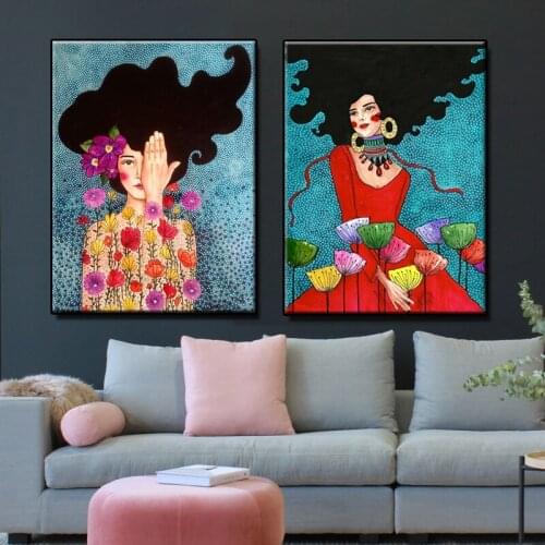 Canvas painting for living room cartoon Figure Posters Creativity Hoom Decor American Style Wall Art paintingsWall Art paintings