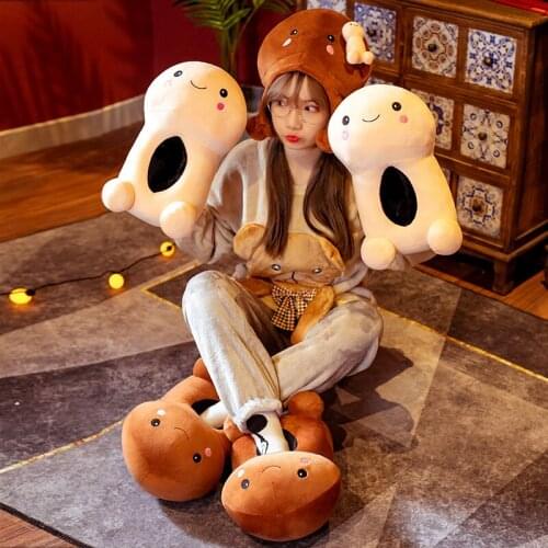 Creative Penis Shoes Plush Toys Stuffed Soft Funny Animal Penis Dolls for Home Indoor Shoes kawaii Valentines Gift for Couple