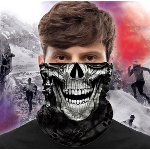 Skull Seamless Bandana Scarf Braga Cuello Punisher Face Mask Outdoors Military Army Balaclava Bufanda Hombre Bicycle Women Men