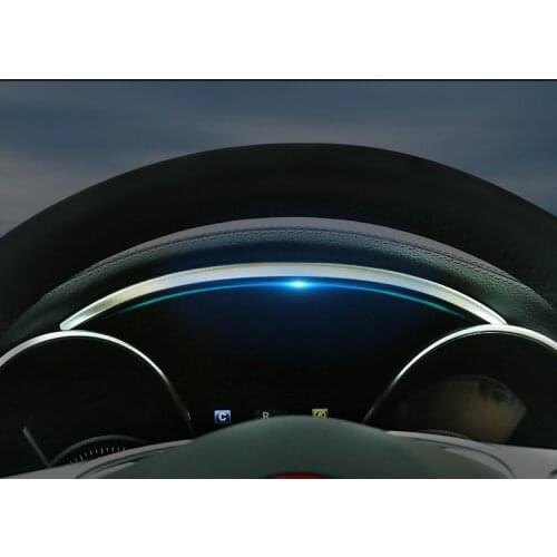 Stainless Steel Car Dashboard Trim Strip For Mercedes Benz C Class W205 GLC X253 2015-2018 Auto Interior Accessories