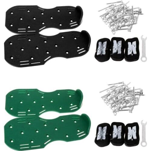 A Pair Lawn Aerator Shoes Sandals Grass Spikes Nail Cultivator Yard Garden Tool