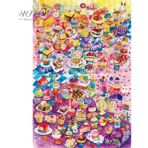 Michelangelo Wooden Jigsaw Puzzles 500 1000 1500 2000 Pieces My Little Cake Sweet Dessert Cartoon Educational Toy Painting Decor
