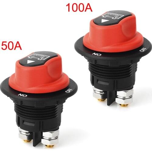 Car Battery Switch 12V 100A 50A 200A 300A Motorcycle 32V DC Max On-off Mini Battery Switch for Mmotorcycle Car SUV Boart Camper