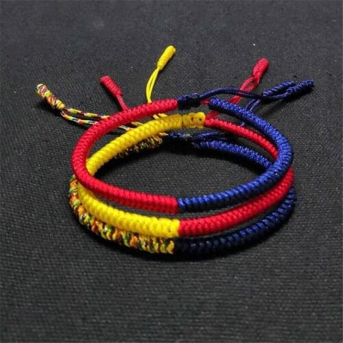 10pcs/set Braided Bracelet Wholesale Handmade Buddhist Tibetan Rope Bracelets Adjustable for Women Men
