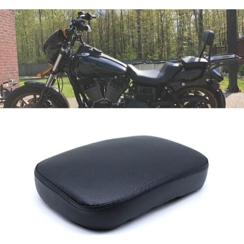 For Harley Touring Dyna Softail Sportster XL 883 1200 XL883 XL1200 48 72 Rear Passenger Cushion Pillion Seat Pad Suction Cups