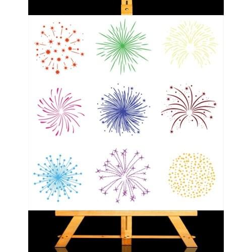 Celebration Firework Clear Stamps Card Making Holiday Decorations For Scrapbooking Transparent Seal 14*14cm