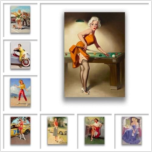 Slender Girl White Coated Paper Prints Clear Image Livingroom Bedroom Bar Home Art Brand