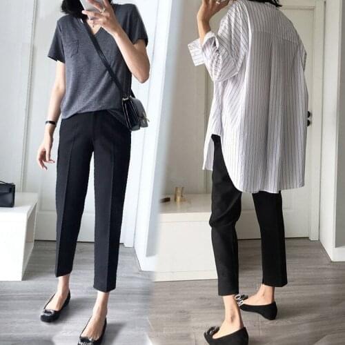 Straight Maternity Haren Pants For Pregnant Women Clothes Casual Pregnancy Pants Overalls Professional Maternity Pants