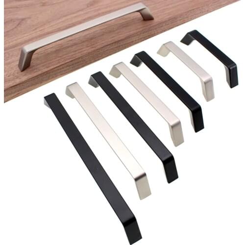 RUNBAZEF Zinc Alloy Modern Kitchen Cabinet Accessories Handle American Solid Drawer Wardrobe Door Knob for Furniture Hardware