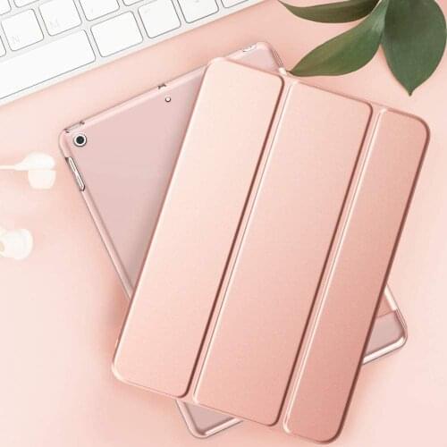 Trifold Leather Smart Case for iPad 10.2 8th generation Slim Translucent PC Back Cover for iPad 10.2 2020 A2270/A2428/A2428/A242