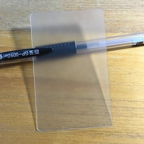 200pcs no print transparent pvc plastic business name card with 85.5*54mm