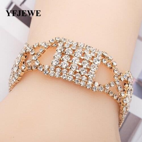 YFJEWE New Turkish Hollow Bracelet Bangle Retro Jewelry Gold Color Pulseira Wedding Party Accessories for Women B159