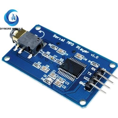 YX5300 UART TTL Serial Control MP3 Music Player Module Support MP3 / WAV Micro SD /SDHC Card for Arduino/AVR/ARM/PIC 3.2-5.2V DC