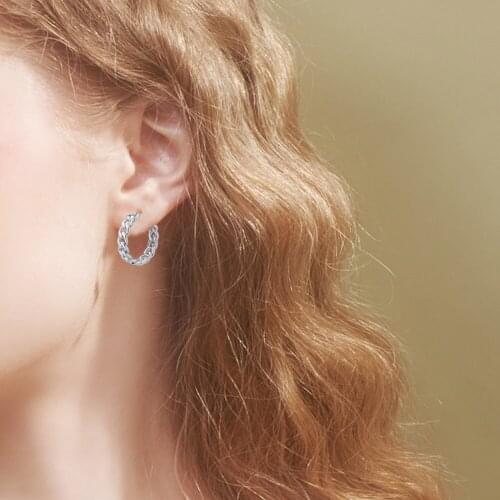 Women Gold Silver Color Twistted Hoop Earrings Simple Round Stud Earrings Metal Fashion Jewelry Accessories For Girls