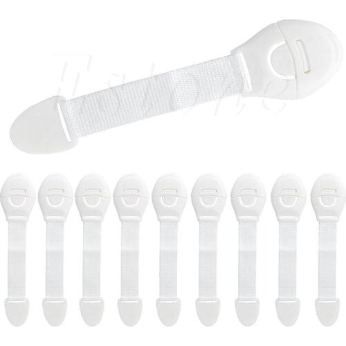 10 Pcs Cabinet Door Drawers Refrigerator Toilet Lengthened Bendy Safety Plastic Locks For Child Kid Baby Safety
