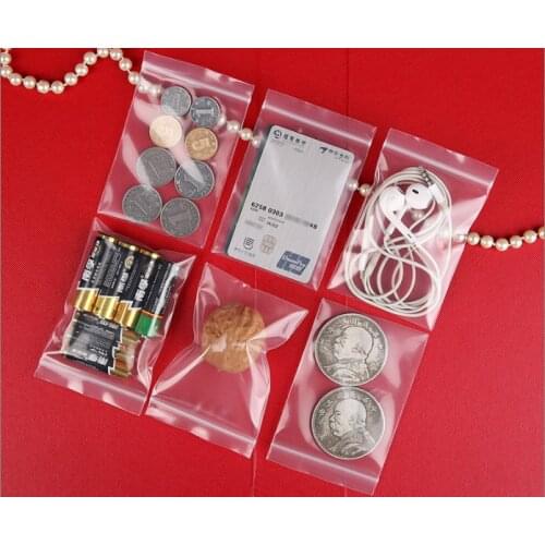 100pcs Transparent PE Zip Lock jewelry Packaging bags 7*10cm clear plastic bags for jewelry gift storage Sundries storage bag