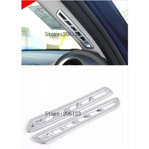 2017 2018 Chrome ABS Car Door A column air conditioning outlet frame decoration cover trim decals for Alfa Romeo Giulia