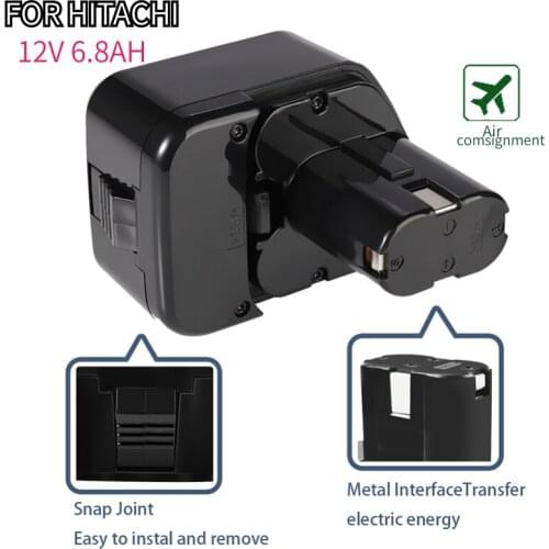 2021For Hitachi EB1214S DS12DVF3 Rechargeable Battery 12V 6.8Ah Ni-MH Cordless Drill Batteria EB1212S EB1220BL EB1214L EB1230