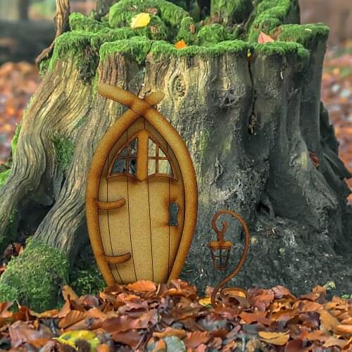 3D Fairy Tale Door Kits Miniature Furniture Fairy Country House Door DIY Crafts Ornament for Indoor Outdoor Garden Yard Boys Gir