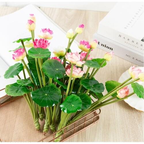 7 Forks Lotus Silk Artificial Flowers Plant For Courtyard Decoration Fake Plant Decor Room Decoration Accessories Home Decor