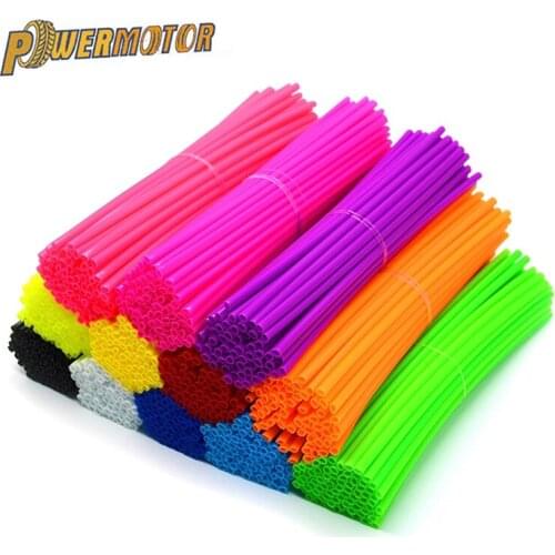 72Pcs Motorcycle Wheel Spoked Protector Colorful Wraps Rims Skin Off Road Bike Guard Wraps Kit Motocross Bike Guard Accessories