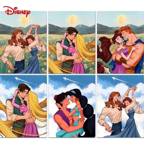 5D DIY Diamond Painting Disney Fairy Tale Princess And Prince Brand New Mosaic Diamond Mosaic Home Decoration Painting