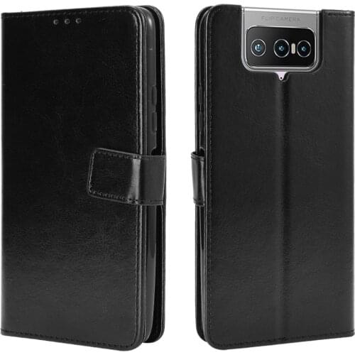 For Asus ZenFone 8 Flip Case For ASUS ZS672KS Flip Luxury Wallet PU Leather Phone Bags For Asus ZenFone 8 Flip Case Cover
