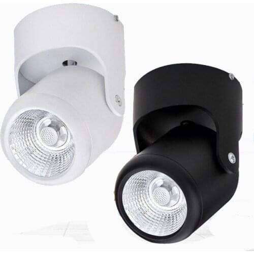 COB LED Downlight 10W 20W LED Ceiling Downlight Lamp Angle Adjustable AC110V/220V Surface Mounted Down lamp Indoor