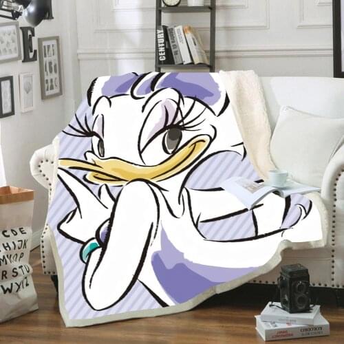 Disney Donald Duck Daisy Cartoon Blanket Throw Bedding Sheet Large Size Warm Soft Thick Sofa Sherpa Blankets Christmas Gifts