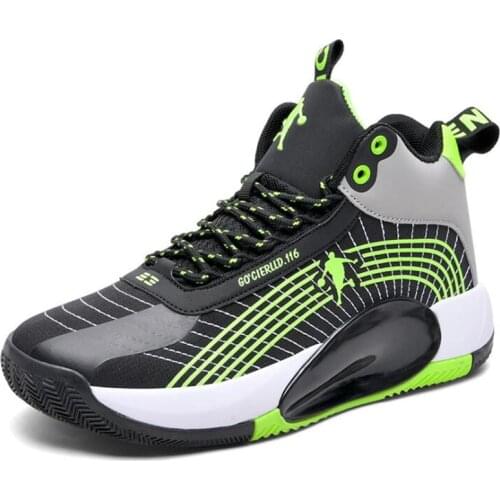 Men High-Top Mesh Basketball Shoes Mens Cushioning Light Basketball Sneakers Men Breathable Outdoor Sports Casual Jogging Shoe