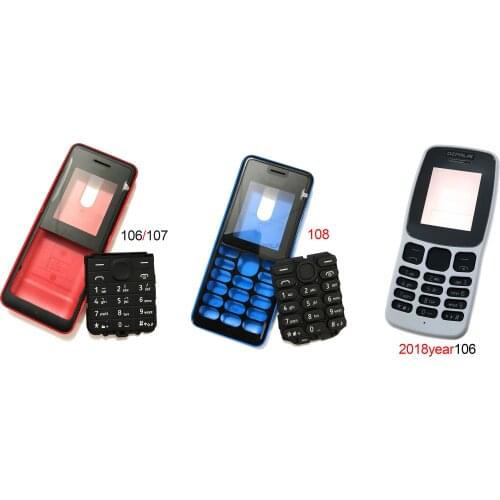 For Nokia 106 TA-1114 2018 106 107 108 1080 New Full Complete Mobile Phone Housing Facing Case battery Back door Keyboard