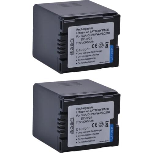 Durapro 2pc CGA-DU21 CGA DU21 Battery for Panasonic NV-GS330 GS400 GS408 GS500 GS508 MX500 PV-GS90 GS120 GS150 GS180 GS320 GS400