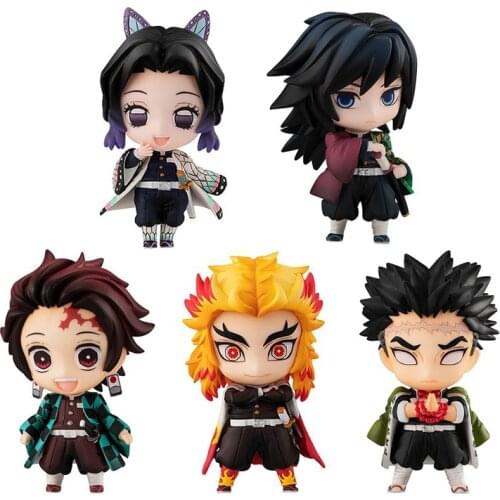 2021 Anime Demon Slayer Kimetsu No Yaiba Figure Kochou Shinobu Kamado Tanjirou Tomioka Giyuu Kanroji Mitsuri Figures Kids Toys