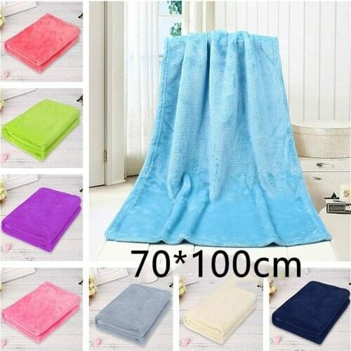 70*100cm Flannel Blanket HomeTextile for Air/Sofa/Bedding Throws Blanket Winter Warm Soft Bed Sheet Fur Blanket
