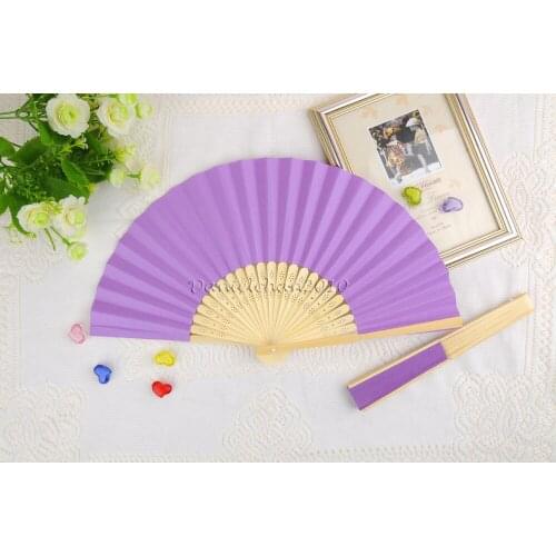 [ Fly Eagle ] Purple Aqua Paper Fans Beach Garden Wedding Favors Free Shipping