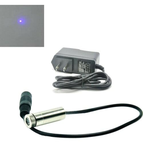 Focusable 405nm 50mW 12x40mm DOT Violet/Blue Laser Module Adjustable w/ Adapter