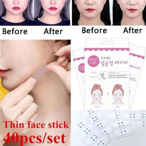 40pcs Lifting Lift Face Sticker Makeup Adhesive Tape Instant V Shape Breathable Face Lift Tools #1211