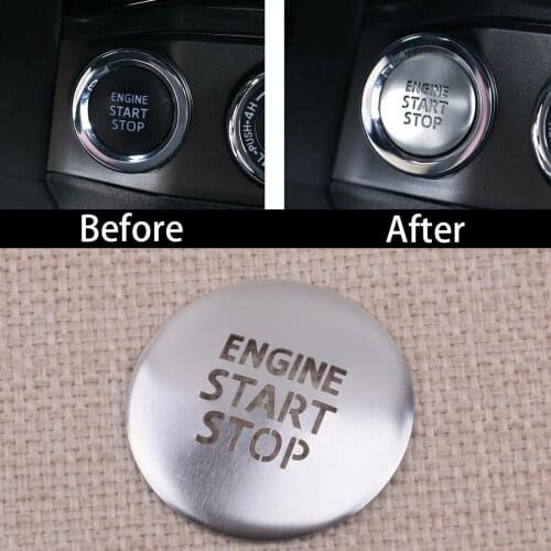 Car Silver Engine Start Stop Push Button Switch Cover Fit For Toyota Tacoma 2016 2017 2018 2019 2020