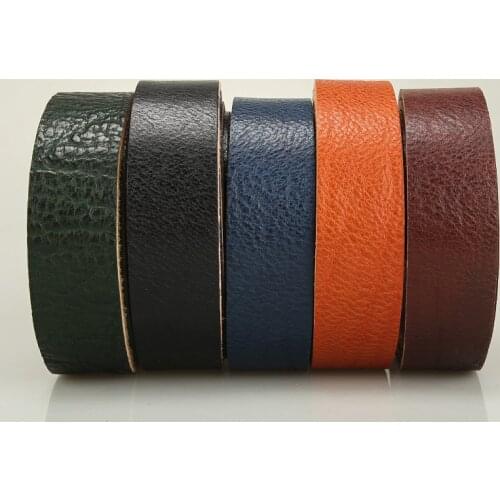 Beauty saddle leather headless leisure belt belt planting tanned leather bison skin grain handmade leather belt head layer