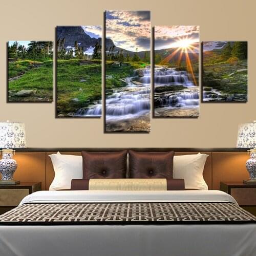 Beautiful Scenery HD Printed 5 Piece Canvas Art Scenery Painting Wall Pictures for Living Room Home Decor Anime Poster Wall Art