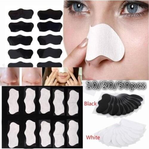 10 20 50pcs Tear Type Nose Blackhead Remover Mask Pore Cleaner Acne Treatment Mask Nose Pore Cleasing Black Head Remover Tool